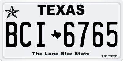 TX license plate BCI6765