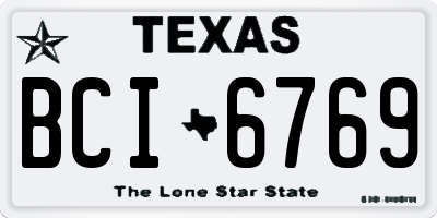 TX license plate BCI6769