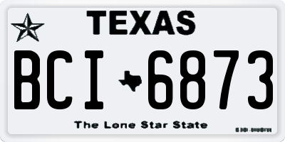 TX license plate BCI6873