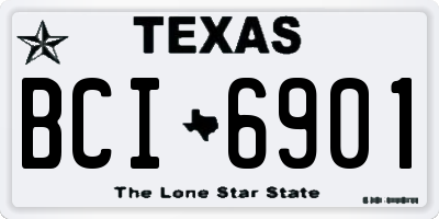 TX license plate BCI6901