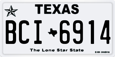 TX license plate BCI6914