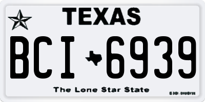 TX license plate BCI6939