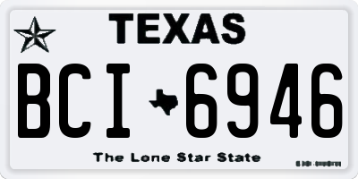TX license plate BCI6946