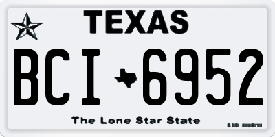 TX license plate BCI6952