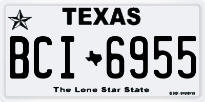 TX license plate BCI6955