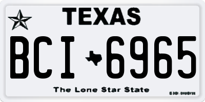 TX license plate BCI6965
