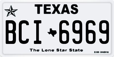 TX license plate BCI6969