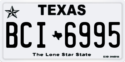 TX license plate BCI6995