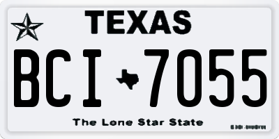 TX license plate BCI7055