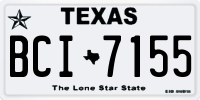 TX license plate BCI7155