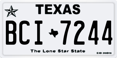 TX license plate BCI7244
