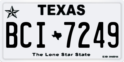 TX license plate BCI7249