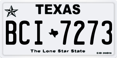 TX license plate BCI7273