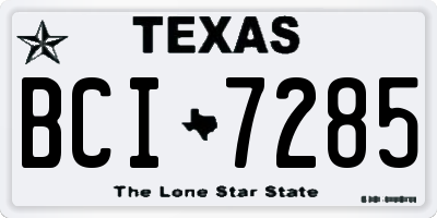 TX license plate BCI7285
