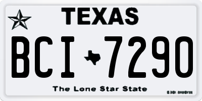 TX license plate BCI7290