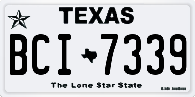 TX license plate BCI7339