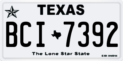 TX license plate BCI7392