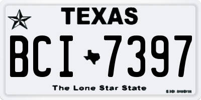 TX license plate BCI7397
