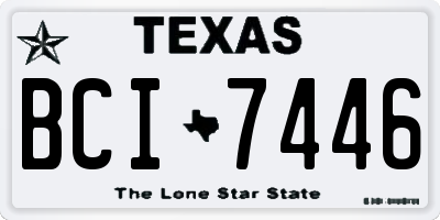 TX license plate BCI7446
