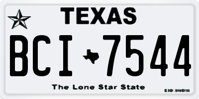 TX license plate BCI7544