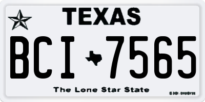 TX license plate BCI7565