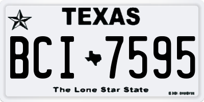 TX license plate BCI7595