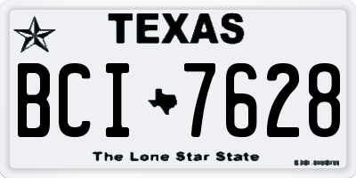 TX license plate BCI7628