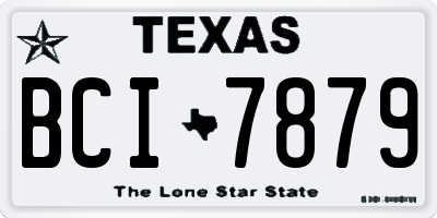 TX license plate BCI7879