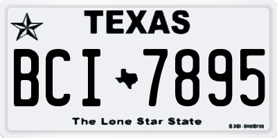 TX license plate BCI7895