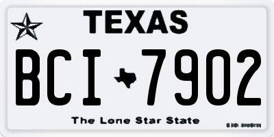 TX license plate BCI7902