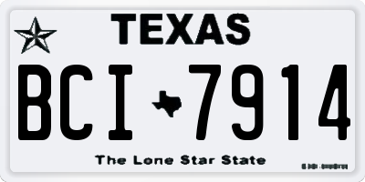 TX license plate BCI7914