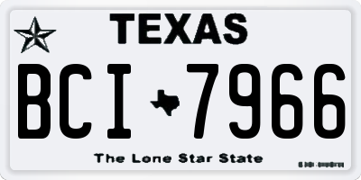 TX license plate BCI7966