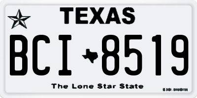TX license plate BCI8519