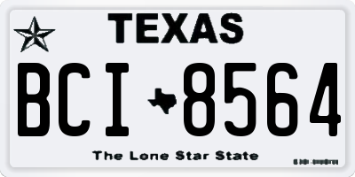 TX license plate BCI8564