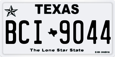 TX license plate BCI9044