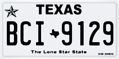 TX license plate BCI9129