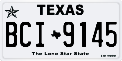TX license plate BCI9145