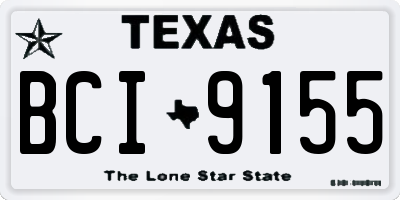 TX license plate BCI9155
