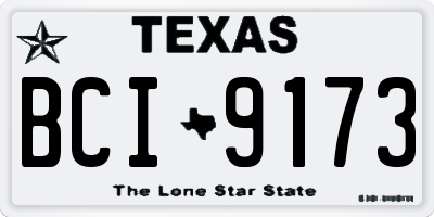 TX license plate BCI9173