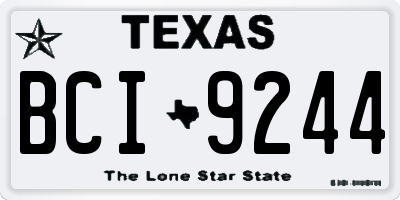TX license plate BCI9244
