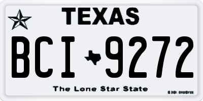 TX license plate BCI9272