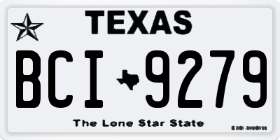 TX license plate BCI9279