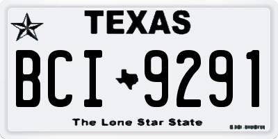 TX license plate BCI9291