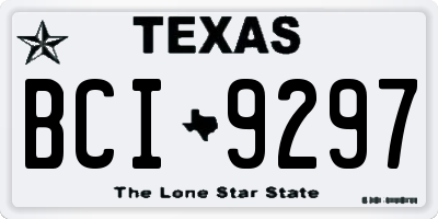TX license plate BCI9297