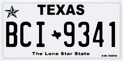 TX license plate BCI9341