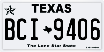 TX license plate BCI9406