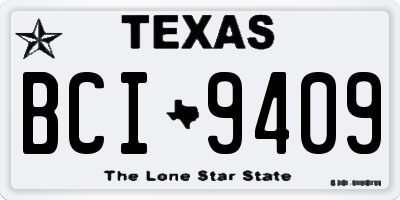 TX license plate BCI9409