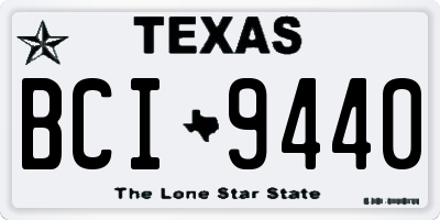 TX license plate BCI9440