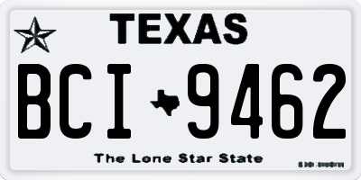 TX license plate BCI9462