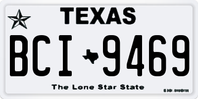 TX license plate BCI9469